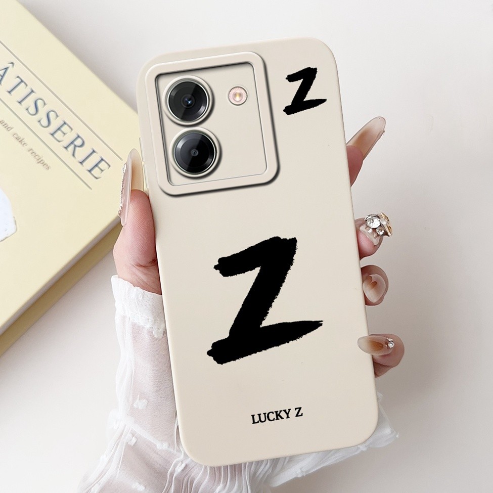 Dành Cho Poco M7 Pro 5G Ốp Lưng Chữ Thời Trang Đơn Giản Thiết Kế Họa Tiết A-Z Vỏ Silicon Chống Sốc 2409FPCC4G 2409FPCC4I