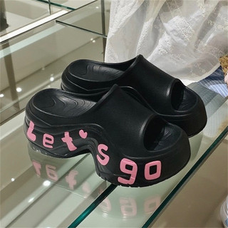Xixitiao Tăng Chiều Cao 8CM Đế Dày Thời Trang Mùa Hè Mặc Ngoài Kỳ Nghỉ Chữ Sandal Nữ