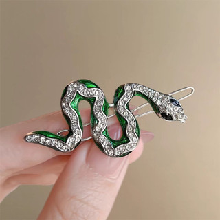 Châu Âu Mỹ Kẹp Tóc Hình Rắn Bạc, Phong Cách Độc Đáo Thoáng Mát