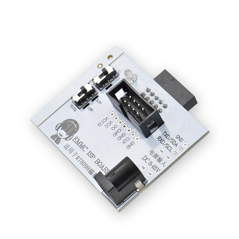 RT809H Bộ Chuyển Đổi Trắng EMMC ISP Board Cho Kẹp Kiểm Tra Viết Nhanh Tốc Độ Đọc Chip Máy Tính