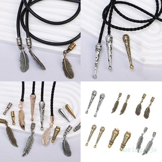 Bộ trang sức unisex: Bolo tie hợp kim bền, mặt dây chuyền tháo rời, kèm theo clip và dụng cụ lắp đặt