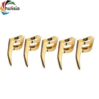 chulisia Bộ 5 Đàn Guitar Ngón Tay Chọn Plectrums Bộ Móng Tay Chọn Trượt Không Gỉ