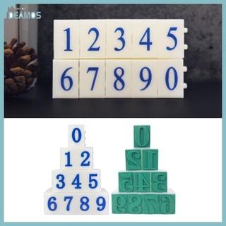10Pcs Detachable Number Stamp From 0-9 Digital Stamp For Card Making Scrapbook