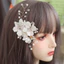 THEGIRL8B Mũ Đội Đầu Cô Dâu, Hoa Thanh Lịch Cô Dâu Mũ, Tinh Tế Trắng Handmade Sang Trọng Cưới Kẹp Tóc Trang Sức Tóc