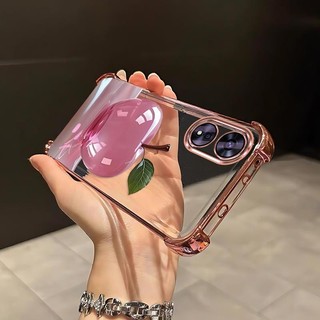 Thích hợp cho Ốp điện thoại OPPO A18 Thiết kế pha lê Apple Tiểu thuyết đơn giản Chất liệu TPU trong suốt Giá cả phải chăng Chống sốc Chống trượt Chống vân tay bền