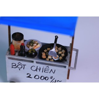 Mô hình gỗ tự lắp ráp DIY- Thế Giới Tí Hon- Hàng Rong - XE BỘT CHIÊN -MÃ SP: HR14 (Sản phẩm chưa kèm keo)