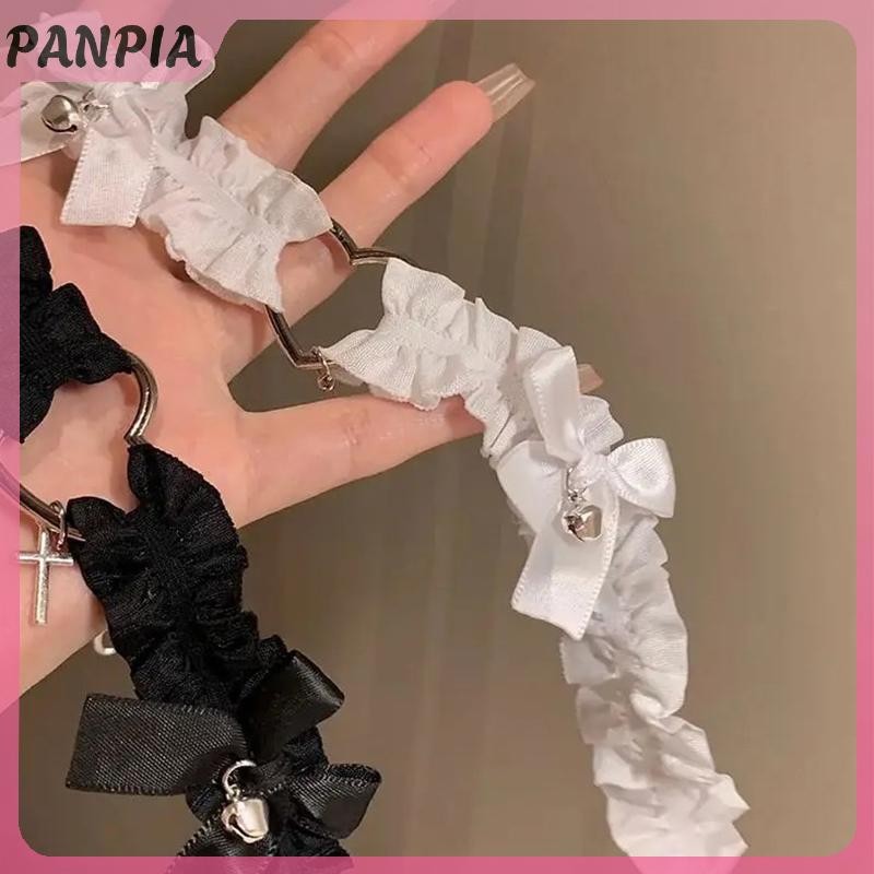 PANPIA-Gothic Ren Garter Thắt Lưng Trái Tim Nơ Chữ Thập Gothic Chân Garters Đen Trắng Đàn Hồi Choker Nữ Chân Vòng Dây Đeo Dụng Cụ Cosplay
