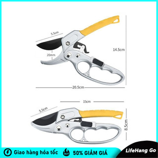 Kéo Cắt Cành Cây Cộng Lực Lưỡi Thép SK5 Siêu Bén, Cắt Tỉa Cây Cảnh, Làm Vườn Chuyên Nghiệp