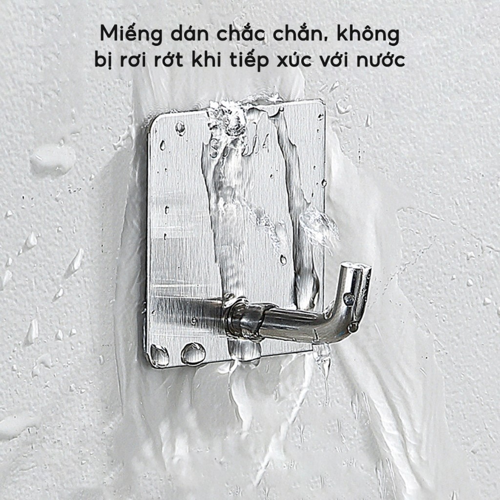 COMBO 5 Móc dán tường chịu lực inox 304 Móc treo đồ đa năng quần áo đồ dùng tiện ích