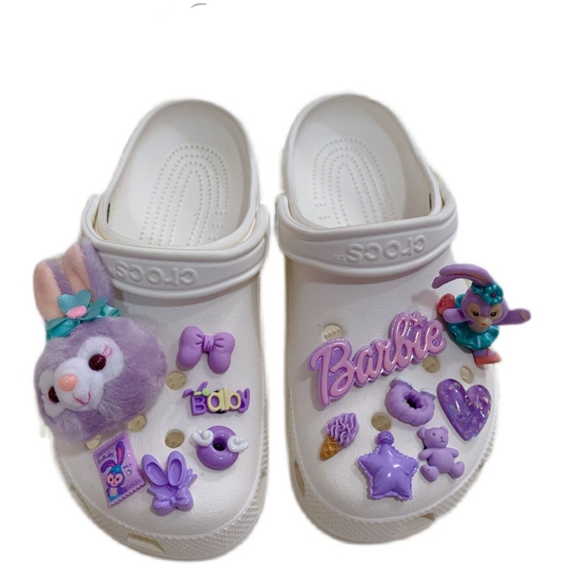 Lỗ Phụ Kiện Giày Star Dew Khóa Giày Hoạt Hình Hoa Giày Dễ Thương Thích Hợp Cho Crocs Khóa Giày DIY Lỗ Khóa Giày Zhibixing Khóa Giày Có Thể Tháo Rời ins Giày Hoa