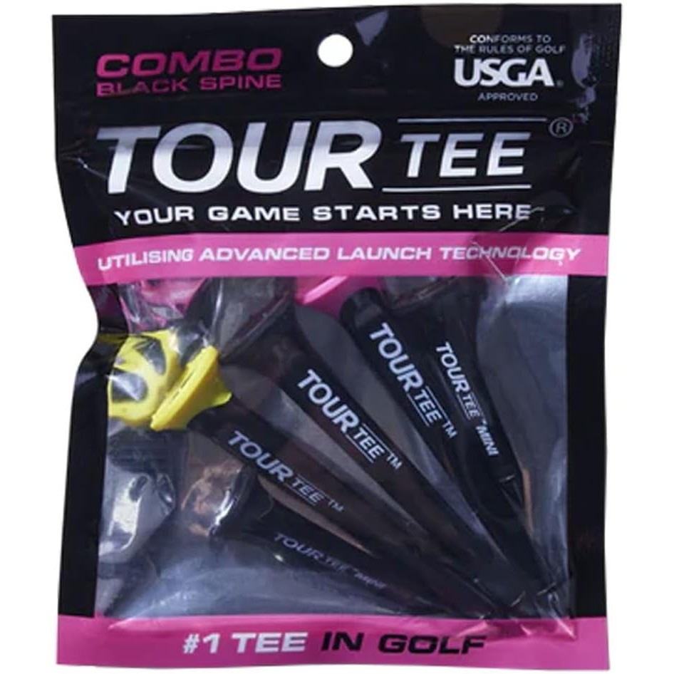 Toutee Pro Tour Golf Tees – Phiên Bản Giới Hạn Màu Đen (4 chiếc Dài / Bộ Combo)