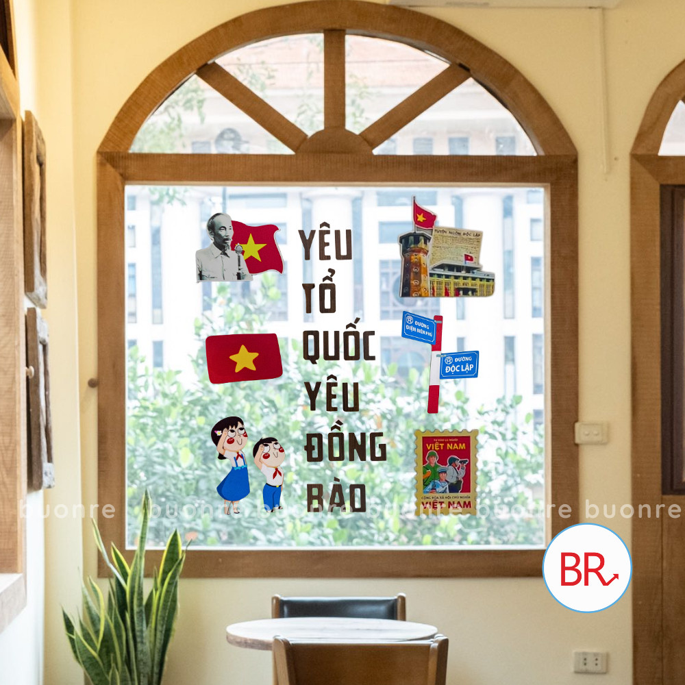 [2/9] Bộ Chữ Gỗ Trang Trí Yêu Tổ Quốc,Yêu Đồng Bào- Chữ Gỗ Decor Tường,Quốc Khánh,Trung Thu,Treo Nhà Cửa Quán Cafe
