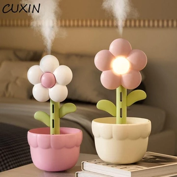 CUXIN Máy Tính Để Bàn Thoáng Mát Fogger, Máy Tạo Độ Ẩm Không Khí Hoa Dễ Thương Sáng Tạo, Quà Tặng Máy Phun Di Động Yên Tĩnh Máy Phun Sương Ô Tô Máy Tạo Độ Ẩm Không Khí Trang Trí Nhà