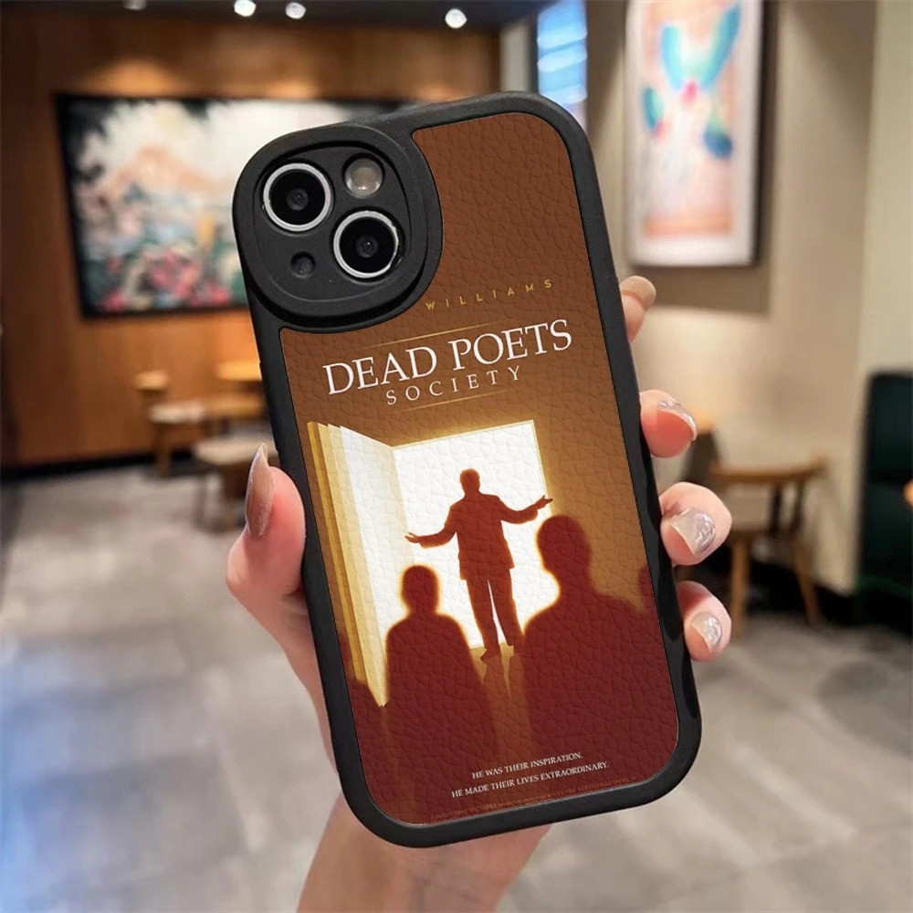 DY-2 Dead Poets Society Ốp Điện Thoại Cho Iphone 16 17,15 14 Pro Max 13 12 11 Mini Xs Puls Da Cừu Silicon Bao