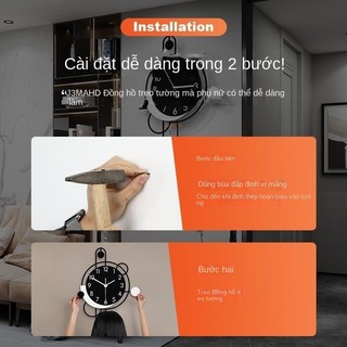 Trang Trí Nhà Cửa Đồng Hồ Treo Tường Phòng Khách 2024 Phong Cách Influencer Thời Trang Hộ Gia Đình Sáng Tạo Đơn Giản Hiện Đại Đồng Hồ Treo Tường