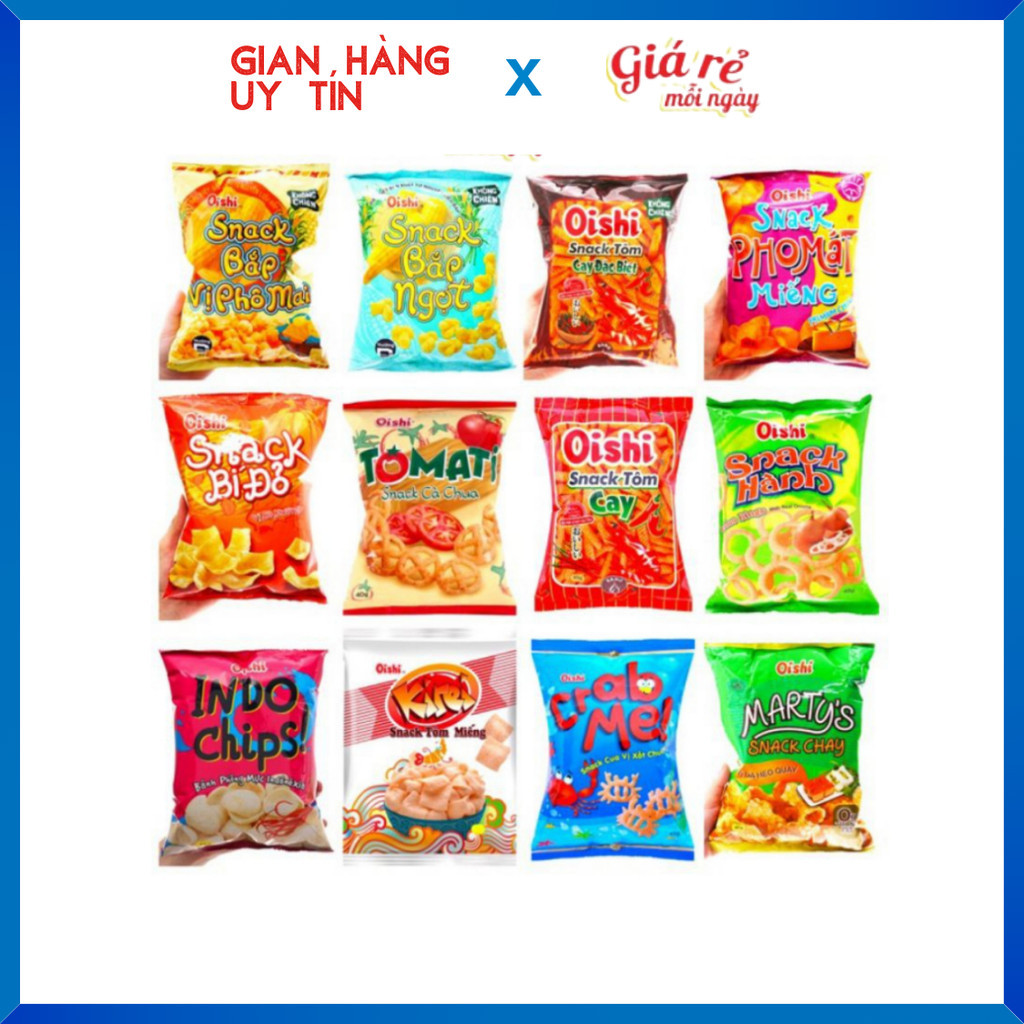 Bánh snack OISHI đủ vị 3x gam banhkeochinhhang bimbim giá tốt nhất. Chú ...
