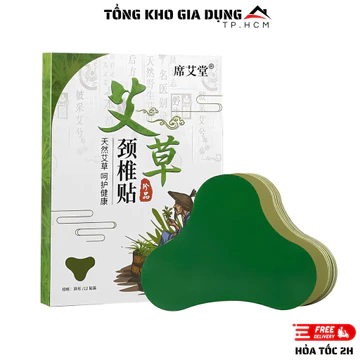 Miếng Dán Ngải Cứu Giúp Giảm Đau Vai Gáy Thải Độc An Toàn Hiệu Quả Cho Sức Khoẻ Hộp 12 Miếng.