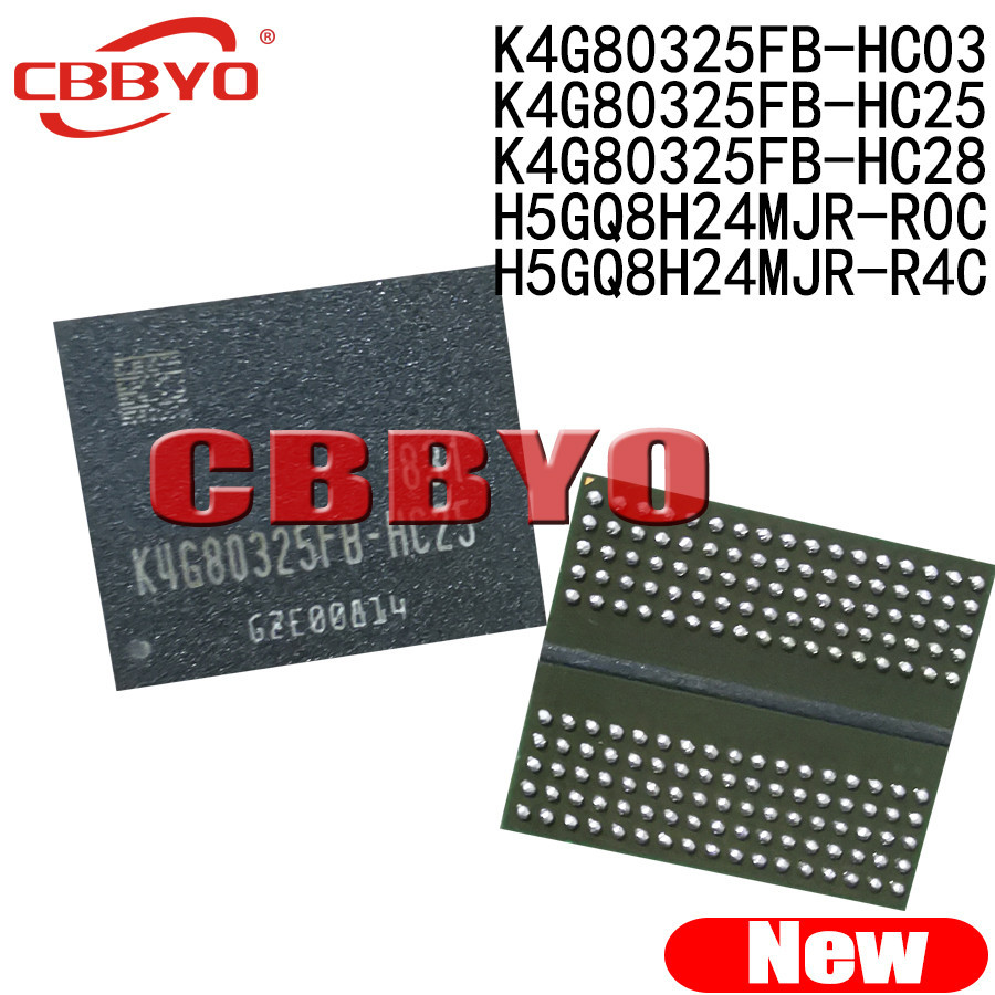 1 Chiếc Mới K4G80325FB-HC03 K4G80325FB-HC25K4G80325FB-HC28 H5GQ8H24MJR ...