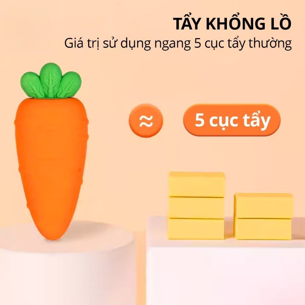 Gôm Tẩy Bút Chì Hoa Quả Khổng Lồ Deli VP414 - Tẩy Chì Tẩy Sạch Ít Vụn An Toàn Cho Bé