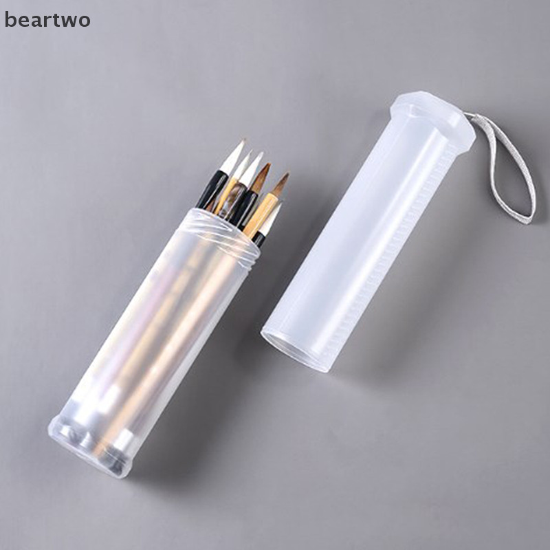 < Beartwo > Giá đỡ cọ trang điểm có thể điều chỉnh độ cao trong suốt Hộp đựng cốc lưu trữ Đẹp