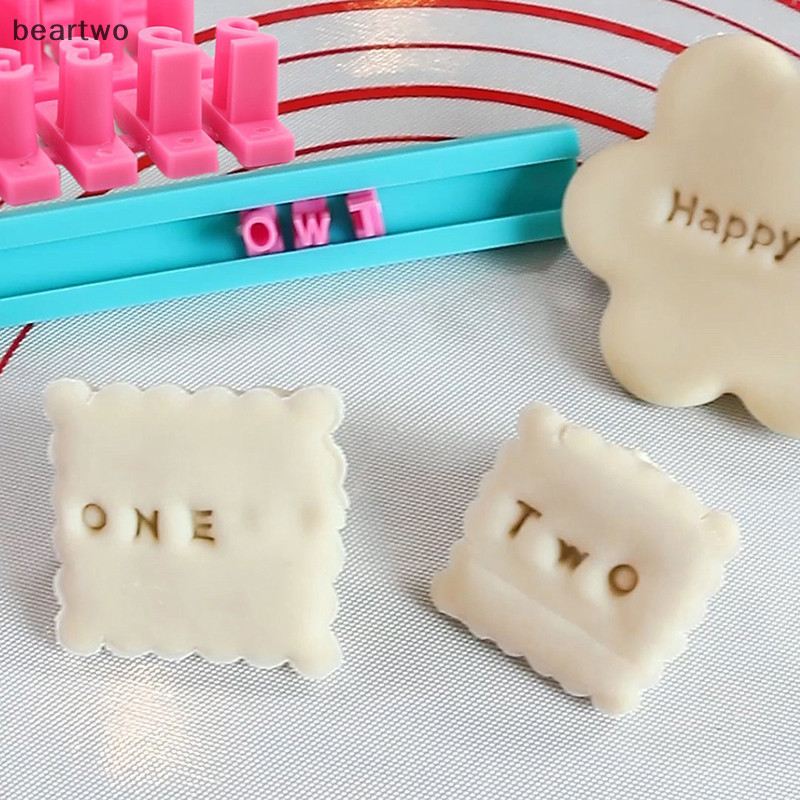 < Beartwo > 1 Bộ Chữ Số Khuôn Bánh Quy Bảng Chữ Cái Báo Chí Tem DIY Bánh Dụng Cụ Nướng Bánh Đẹp