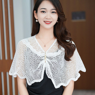 Khăn choàng dệt kim chui đầu kiểu mỏng nữ mùa hè khăn choàng lụa băng chống tà váy hai dây phối bên ngoài mẫu ngắn dễ phối