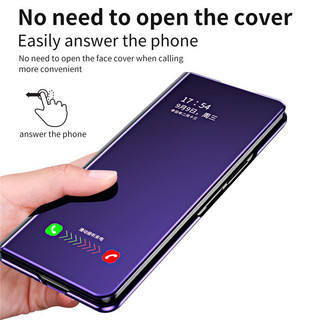 Ốp Lưng Lật Gương Samsung Galaxy Z Fold 6 Z Fold 5 Z Fold 4 Z Fold 3 / 2 Giá Đỡ Da Pu