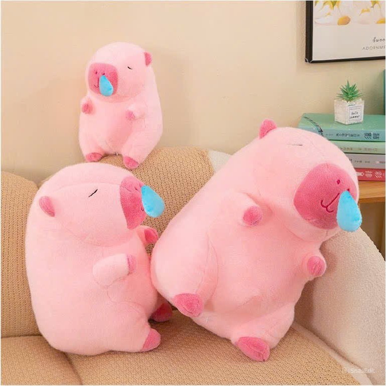 [ Kéo Mũi Chậm ] Capybara Hồng Chảy Nước Mũi Capybara Chảy Nước Mũi Hồng Dễ Thương Capybara Màu Hồng Cao Cấp