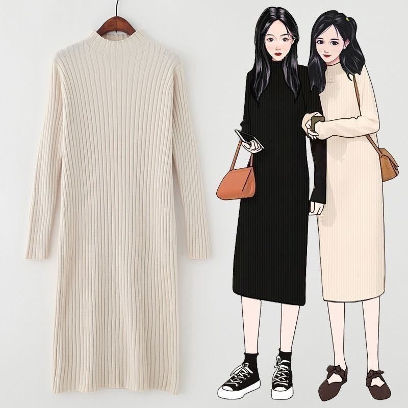 Đầm váy len dáng suông dài hàng QCCC loại 1 form dáng trẻ trung hottrend tỷ tỷ XIMIMI SP53