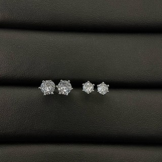 Bông tai nụ đá 2 size 5mm 7mm trụ 6