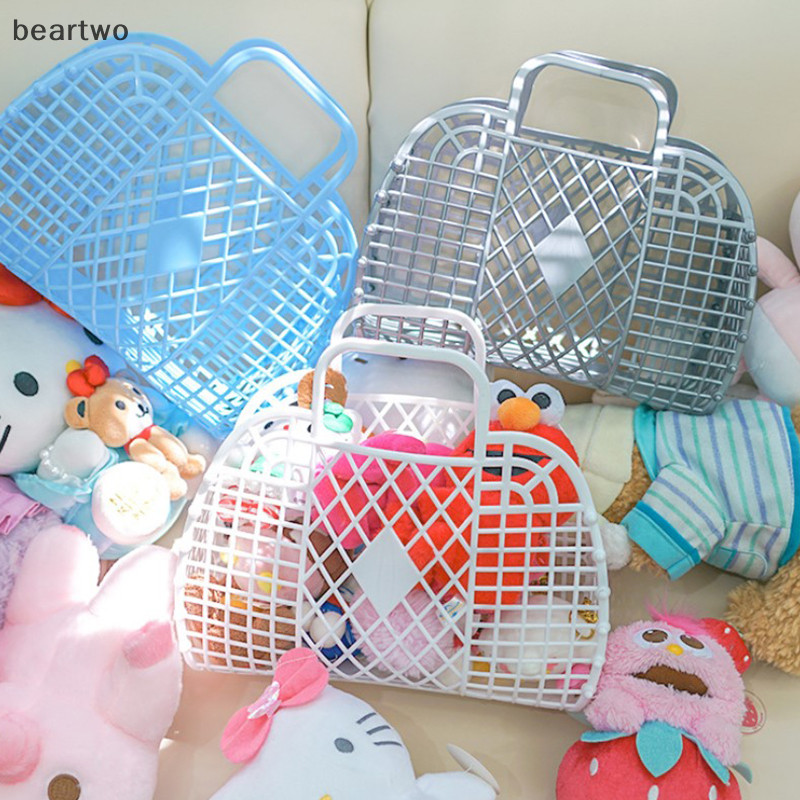 < Beartwo > Giỏ tắm có thể tháo rời Giỏ tắm bằng nhựa Phòng tắm Giỏ đựng đồ giặt rỗng Đẹp