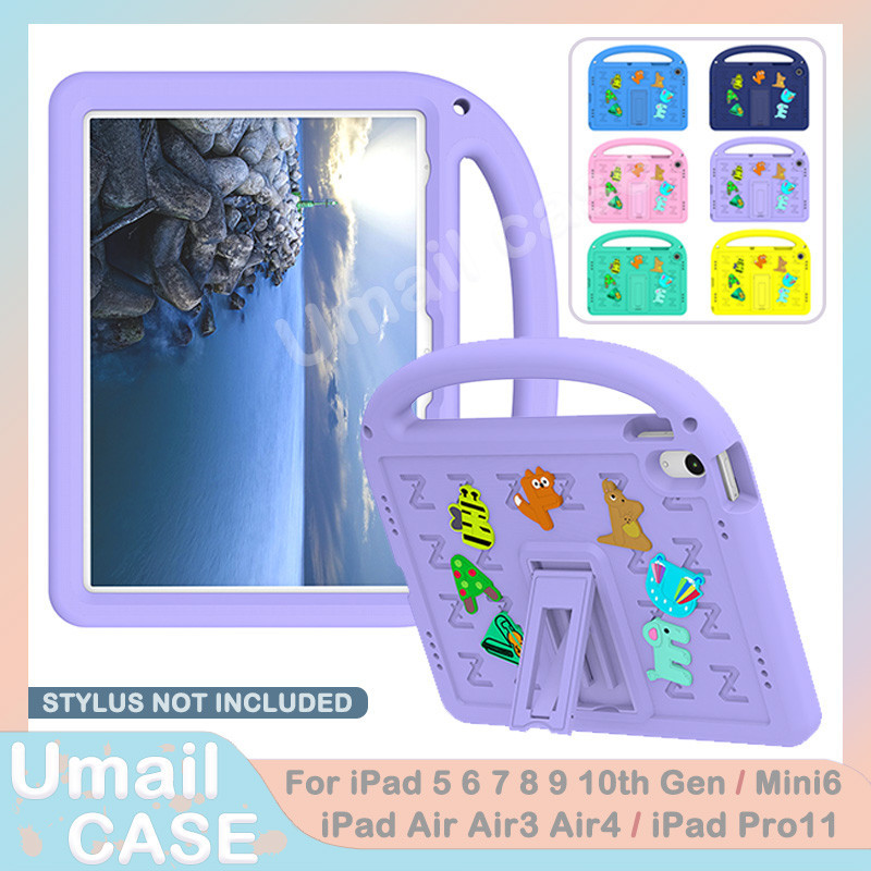 Ốp Chống Sốc An Toàn Cho Trẻ Em Cho iPad 11 A16 10.2 5 6 7 8 9th 10th Gen Air Air2 Pro 9.7 Air3 Air4 Air5 10.9 Pro 11 2020 2022 Mini 6 Eva Tay Cầm Vỏ Máy Tính Bảng
