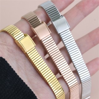 Dây đeo đồng hồ bằng thép không gỉ cỡ nhỏ 10mm 12mm 14mm 16mm Dây đeo đồng hồ dành cho nữ Kích thước nữ Dây đeo đồng hồ thạch anh Dây đeo đồng hồ bạc Hoa hồng vàng đen Hoa văn tre