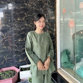 Vạt hò tixi cao cấp nút thắt, set đồ nộ nữ thời trang pháp phục Áo