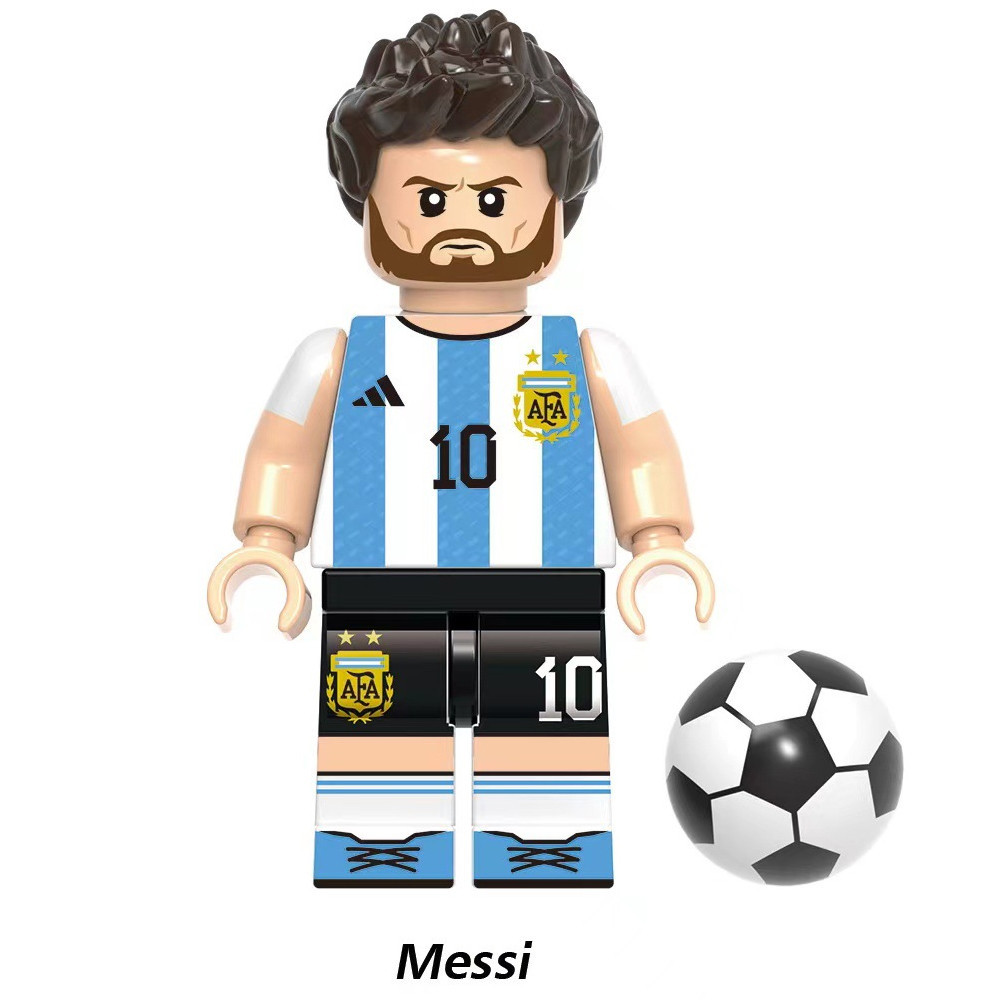 SQ3 World cup Messi Mbappe Cristiano Ronaldo Kane Neymar Đồ chơi lắp ráp trẻ em Khối xây dựng quà tặng QS3