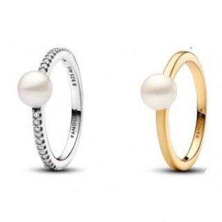 Hàng Hóa Tại Chỗ 925 Cấp Bất Bạc Nhẫn Với Ngọc Trai Đơn Giản Phong Cách Cổ Điển Đồ Trang Sức Cho Các Cặp Vợ Chồng 2024