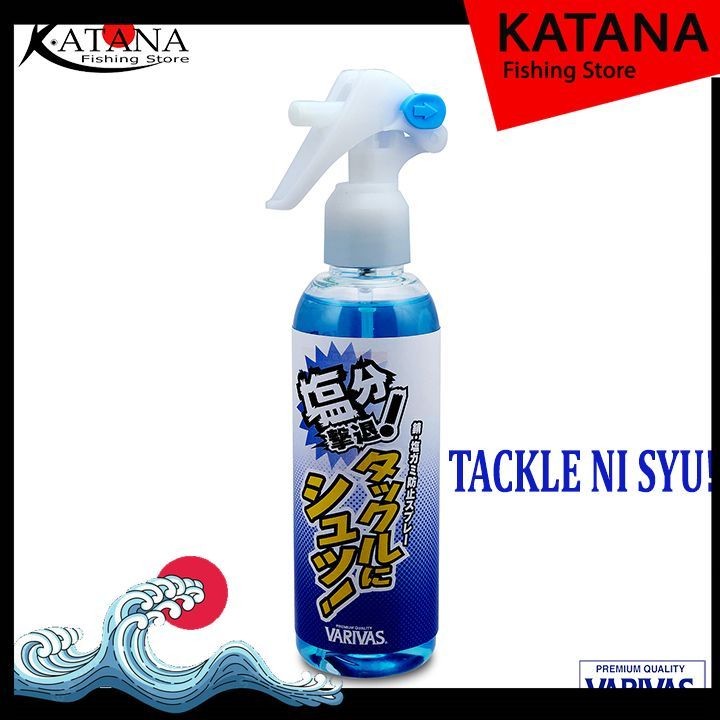Spray Nettoyant Varivas Tackle Ni Syu 180 Ml - Anti-sel Sans Gaz - Neuf