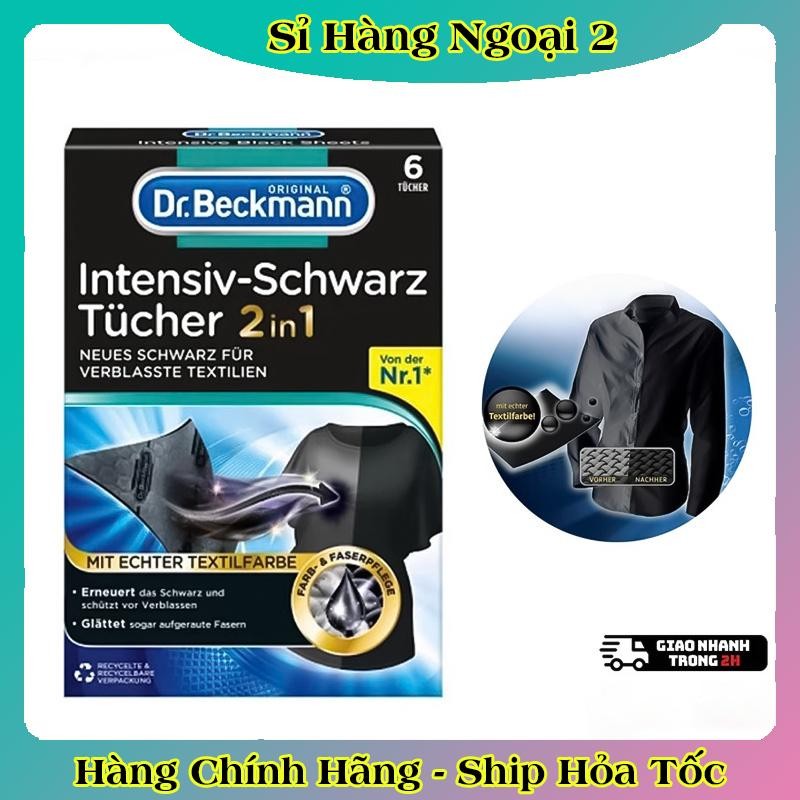 Giấy giặt đen, giấy nhuộm màu đen quần áo HEITMANN và Dr Beckmann - nội địa Đức chính hãng