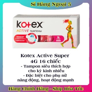 [CÓ CHE TÊN] Băng Vệ Sinh TAMPON Kotex các size - Hàng Châu Âu