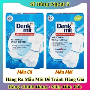 Giấy tẩy trắng quần áo Denkmit hộp 20 tờ [Hot]