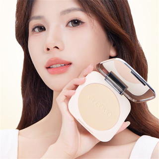 Phấn nền dạng bột mịn cố định GECOMO Soft-focus Matte Fixed Makeup Powder Cake Natural Lightweight Powder Foundation Invisible Pore ღ Pink Girl Bling Makeup Look