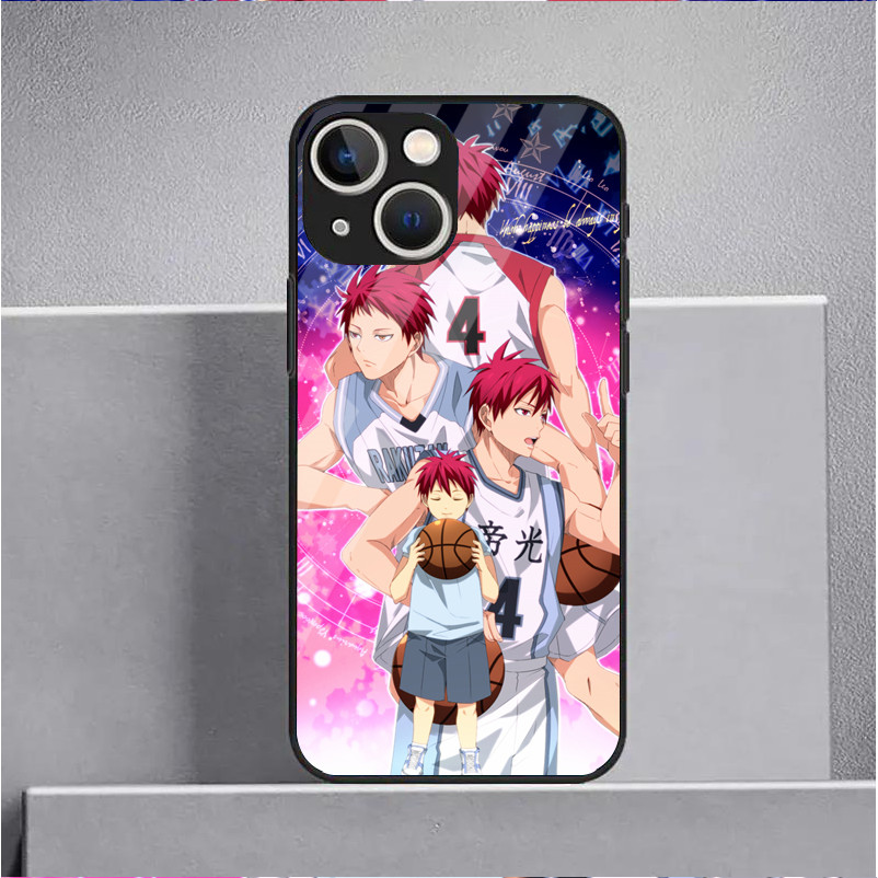Kuroko Không Giỏ Kính Cường Lực Ốp Lưng Điện Thoại IPhone 15 14 13 12 11 Pro XS Max Plus Mini X XR 8 7 6s SE2 / 3
