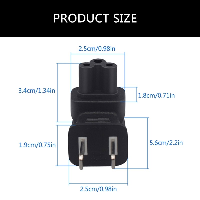 RR US Standard Outlets 1-15P sang IEC320 C5 Bộ chuyển đổi phích cắm điện US 2Pin Plug JD18