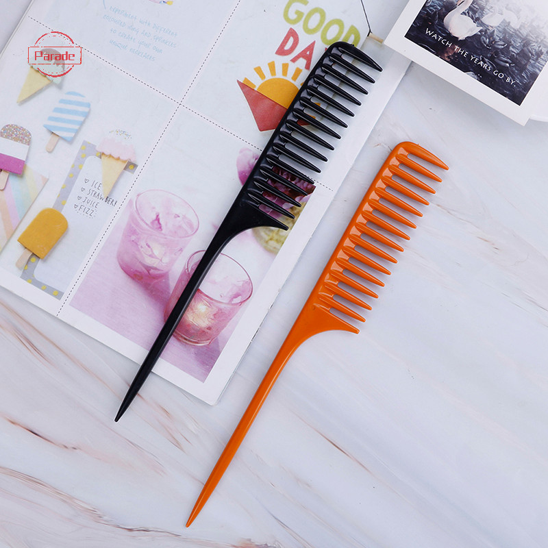 Diễu Hành 1 Đầu Đuôi Lược Salon Bàn Chải Tóc Dụng Cụ Làm Tóc Diy Tóc Rộng Răng Lược VN