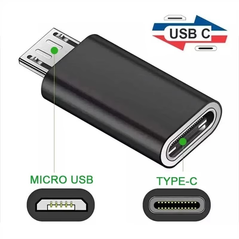 Đầu nối bộ chuyển đổi Type-C sang Micro USB cho thiết bị Xiaomi / Redmi / Huawei / Android cũ, Phụ kiện máy tính bảng điện thoại tương thích OTG