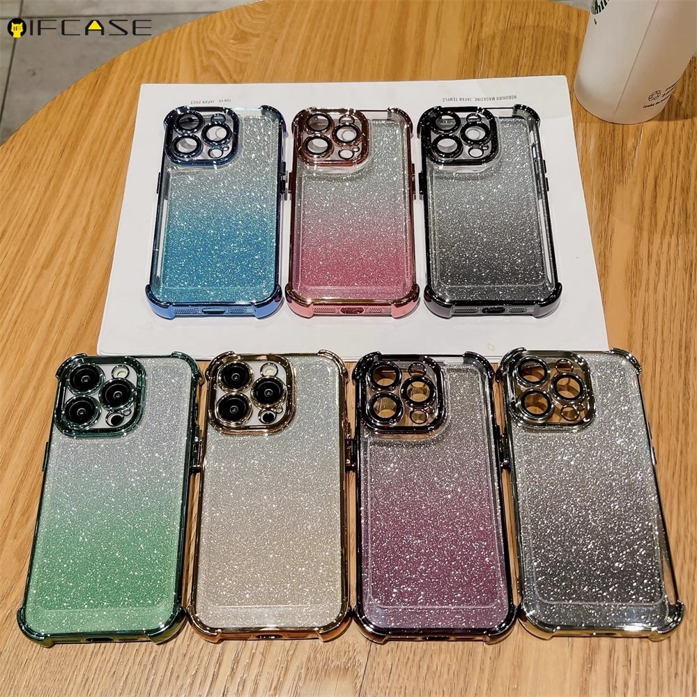Dành Cho Xiaomi 15T 15 14 14T Civi 3 4 Pro Ultra Xiaomi15T Ốp Điện Thoại Gradient Mạ Sáng Bóng Lấp Lánh Sang Trọng 4 Góc Chống Rơi Vỏ Mềm Chống Sốc Ốp Lưng