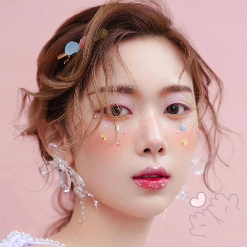 IOIIK --Trang sức mặt Hình xăm Nhãn dán cơ thể Kim cương giả tự dính Ngọc trai trắng 3D phát sáng