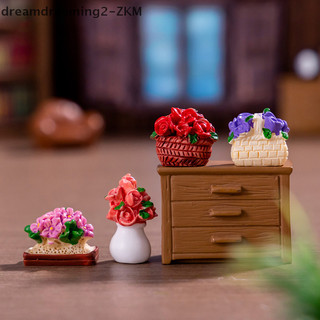[dreamdreaming] 1 Máy Tính Để Bàn Trang Trí Ô Tô 1 / 12 Nhà Búp Bê Mi Plant Hoa Hồng Chậu Hoa Mẫu Đồ Nội Thất Trang Trí Nhà Phụ Kiện DIY [zkm]