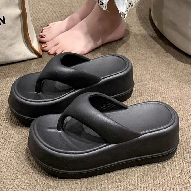 Dép xỏ ngón hợp thời trang nâng cao 7cm Hàn Quốc: Dép xỏ ngón đế mềm EVA dành cho nữ Dép xỏ ngón đế dày