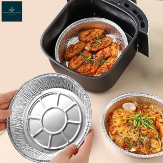 Bộ 10 bát bạc 22cm và khay bạc dành cho nồi chiên không dầu cao cấp.